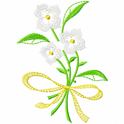 Flowers And Tree Embroidery Design 4